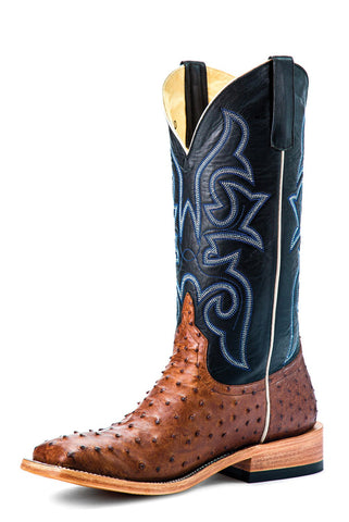 Horse Power Mens Oryx Lux Black Full Quill Ostrich Cowboy Boots