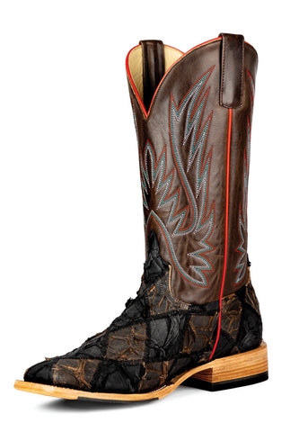 Horse Power Mens Big Bass Chocolate Leather Cowboy Boots