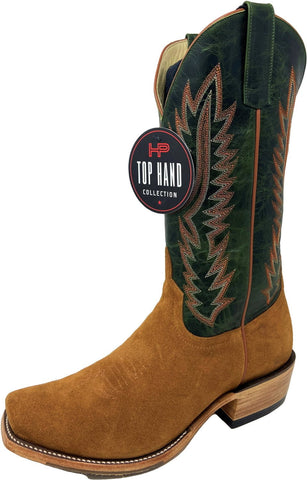 Horse Power by Anderson Bean Mens Emerald Green Leather Cowboy Boots 13 D