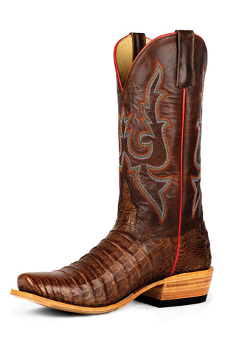 Horse Power Mens Post Oak Bone Caiman Belly Cowboy Boots 11 B