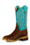 Horse Power Mens Cognac Eleprint Turquoise Leather Work Boots