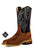 Horse Power Mens Distressed Bison Black Leather Work Boots