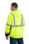 Berne Mens Hi Vis Class 3 Hooded Yellow Fleece Softshell Jacket