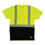 Berne Mens Yellow Polyester Hi-Vis Class 2 Color Block Tee S/S