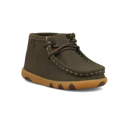 Twisted X Infant Unisex Driving Moc Taupe Leather Chukka Boots