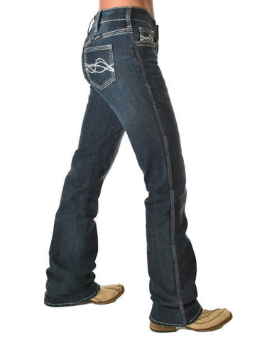 Cowgirl Tuff Womens Another Level Medium Wash Cotton Blend Jeans