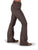 Cowgirl Tuff Womens Natural Waist Chocolate Cotton Blend Jeans