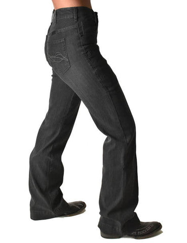 Cowgirl Tuff Womens UltraBreathe Trouser Charcoal Lyocell Jeans