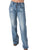 Cowgirl Tuff Womens Highway Wide Leg Light Wash Cotton Blend Jeans