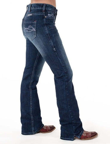 Cowgirl Tuff Womens 2 Hot 2 Handle II Dark Wash Cotton Blend Jeans