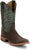 Justin Mens Fergus 11in Roughout Chocolate Leather Bent Rail Cowboy Boots