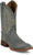 Justin Mens Rancho 11in Western Weathered Grey Leather Bent Rail Cowboy Boots