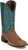 Justin Womens Shay 11in Western Tan/Turquoise Leather Bent Rail Cowboy Boots