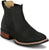 Justin Mens Crazy Buck 6in Black Leather Frontier Chelsea Boots