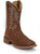 Justin Mens Big Bucks 11in Western Pecan Leather Frontier Cowboy Boots