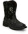 Justin 8in Womens Black Mandra Leather Cowboy Boots 9B