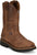 Justin Mens Ames 11in Walnut Leather Work Boots