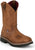 Justin Mens Ames 11in Waterproof Walnut Leather Work Boots