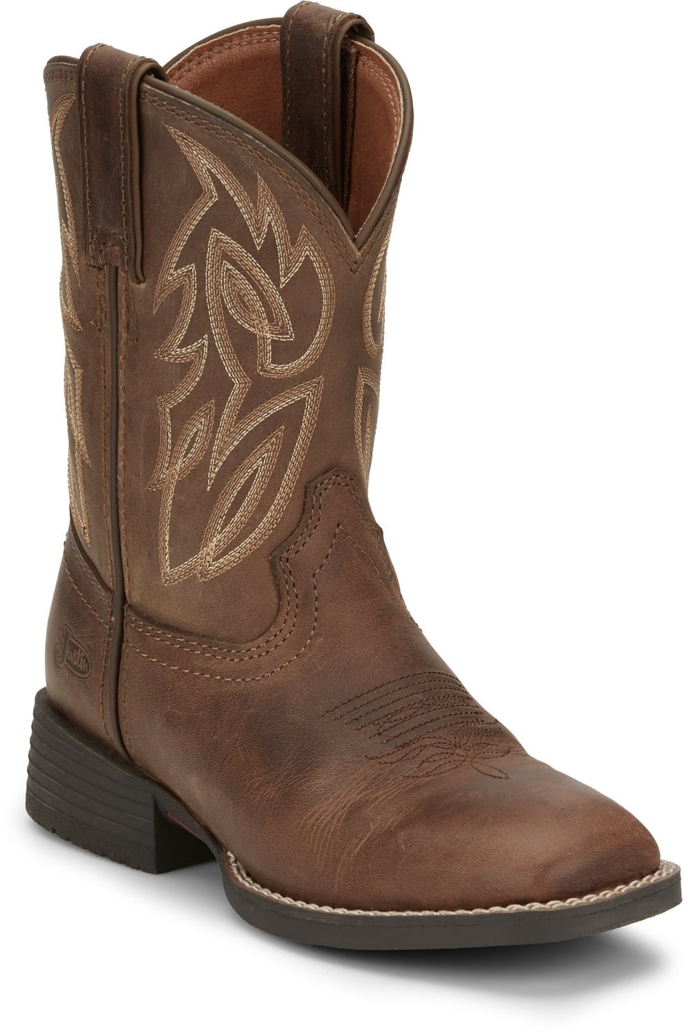 Justin 8in Square Toe Dusky Canter Junior Leather Cowboy Boots The Western Company