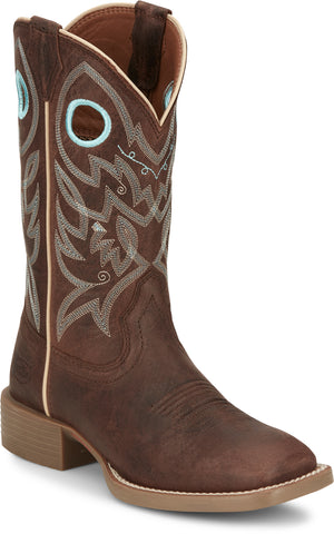 Justin Womens Liberty Spicy Brown Leather Cowboy Boots