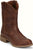 Justin Mens Kilgore Stampede Roper Hickory Leather Cowboy Boots