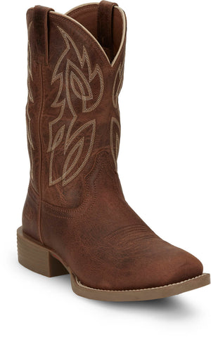 Justin Mens Canter 11in Western Dusky Water Buffalo Cowboy Boots
