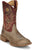 Justin Mens Pickett 11in Western Greige Leather Cowboy Boots