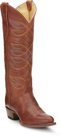 Justin 15in Womens Rustic Amber Whitley Leather Cowboy Boots