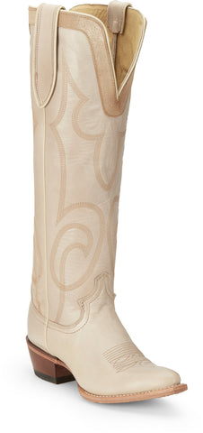 Justin Womens Verlie Vanilla Leather Cowboy Boots 8.5 B