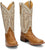Justin Ivory Mens Antique Saddle Pascoe FQ Ostrich Cowboy Boots