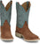 Justin Mens Alamo 11in Roughout Golden Tan/Blue Leather Bent Rail Cowboy Boots