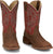 Justin Mens Jackpot 11in Western Pecan Leather Frontier Cowboy Boots