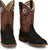Justin Mens Big News 11in Western Black Leather Frontier Cowboy Boots