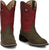 Justin Mens Show Stopper 11in Western Ash/Red Leather Frontier Cowboy Boots