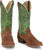 Justin Mens Jimmy 13in Western Sedona/Green Leather Frontier Cowboy Boots