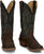 Justin Mens Cowboy Town 13in Western Chocolate Suede Frontier Cowboy Boots