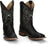 Justin Mens Haggard 11in Black Caiman George Strait Cowboy Boots