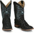 Justin Mens Ocean Front 11in Inky Black Pirarucu George Strait Cowboy Boots