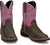 Justin Womens Sunny Chocolate Leather Cowboy Boots