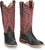 Justin Mens Chisolm 13in Shadow Black/Red FQ Ostrich Cowboy Boots