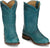 Justin Womens Holland Turquoise Leather Cowboy Boots