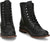 Justin Mens Drennan 7in Lacer-Up Roper Black Leather Work Boots 7 D