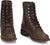 Justin Mens McKean 7in Lace-Up Roper Brown Leather Work Boots