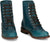 Justin Womens McKean 7in Lace-Up Roper Turquoise Leather Work Boots 9 B