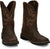 Justin 11in Steel Toe Mens Dark Brown Driller Leather Work Boots 10D