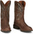 Justin Mens Rendon 11in Western Pecan Cowhide Cowboy Boots