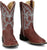 Justin Womens Ashtyn 11in Western Mahogany Goat Leather Cowboy Boots