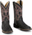 Justin Womens Ashtyn 11in Western Black Goat Leather Cowboy Boots