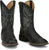 Justin Mens Zeke 11in Western Black Leather Cowboy Boots
