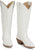 Justin Womens Evelyn Snow White Leather Cowboy Boots